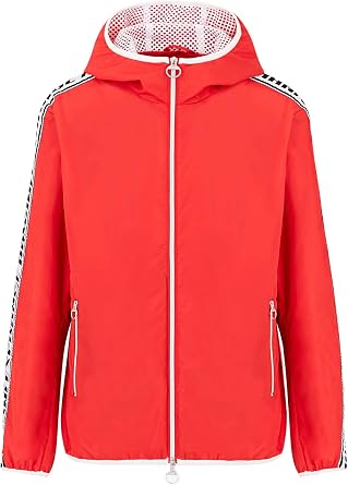 A|X Armani Exchange Men's Logo Tape Sleeve Zip Up Hooded Jacket, chinese  Red, L : Amazon.sg: Fashion