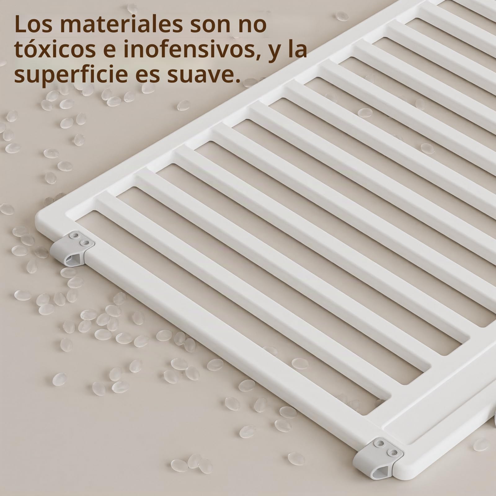 Gupamiga Parque para Perros Cachorros con Puerta, Valla Plegable y Portátil para Mascotas o Animales para Interiores y Exteriores Blanco 89 x 89 cm
