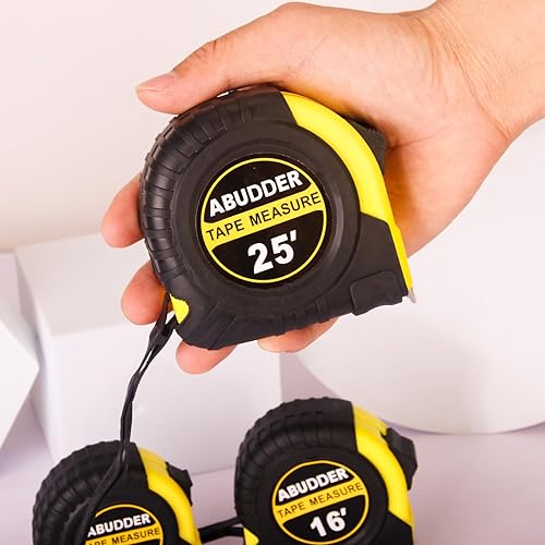 Miniatura 6 de 3 Pack Tape Measure,Easy Read Measuring Tape Retractable with Fractions 1/8, Measurement Tape (Yellow 1, 10FT&16FT&25FT)