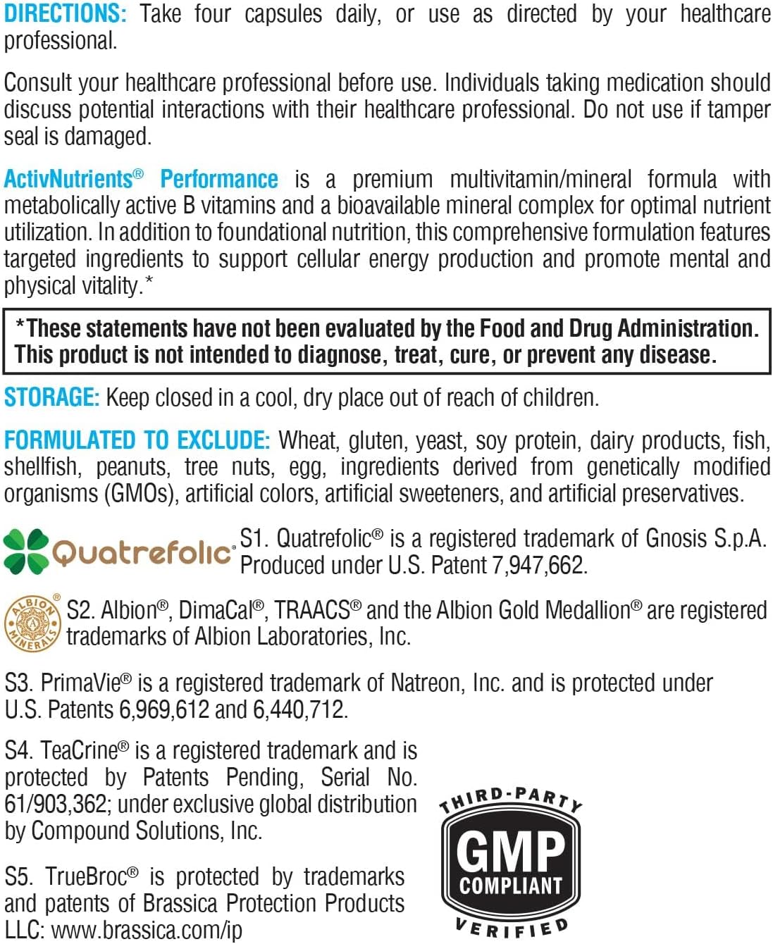 XYMOGEN ActivNutrients Performance - Multivitamin/Multimineral for Energy Support with Shilajit, ALA, NAC, Bacopa Extract, Chelated Minerals + B Vitamins with Folate (120 Capsules) - Image 5