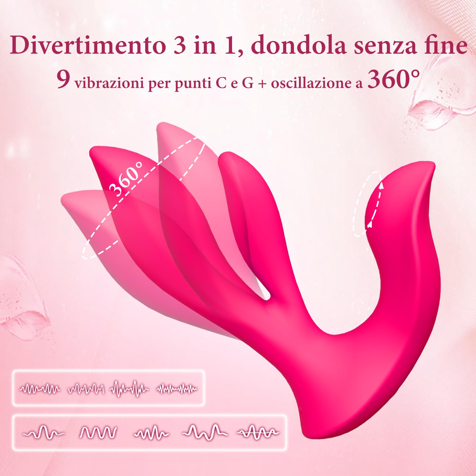 Vibratoreper Donna, Ovetto Vibrante Donna Telecomando e APP, Vibratore Sexytoysys Coppia Sex Toys, Stimolatore Clitoride Femminile e Punto G, Impermeabile, Silenzioso