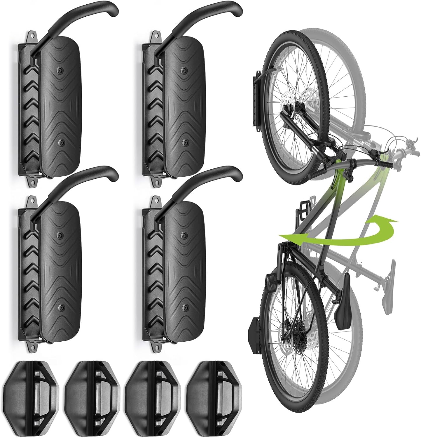 150° Swivel-4Pack-Black