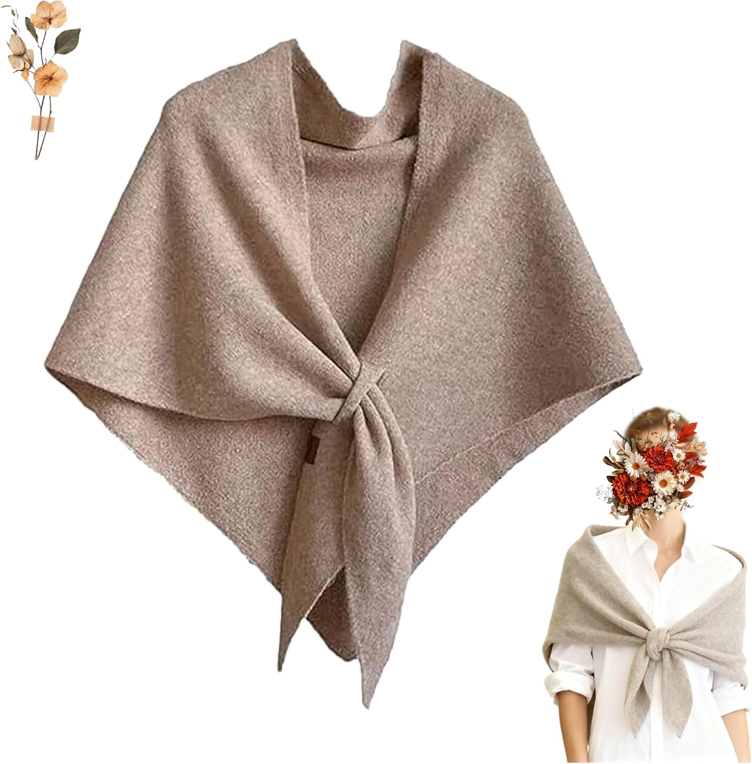 Pashmina Wraps Women Knitted Shawl and Cashmere Shoulder Tops Shawls Scarf, Suitable for Everyday Wear, Office Shawls