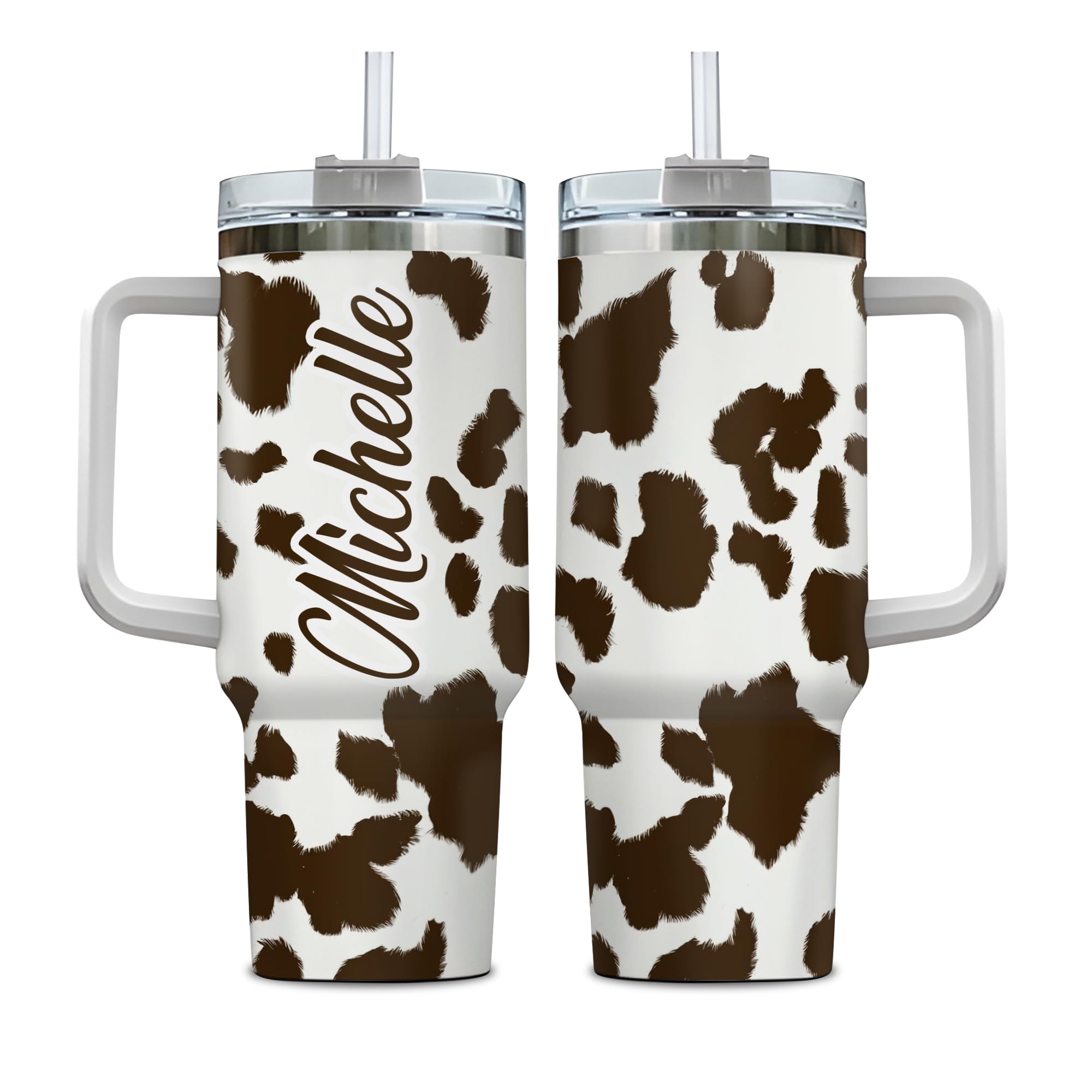 Amazon.com | Hyturtle Personalized Brown Cow Print Tumbler - Cow