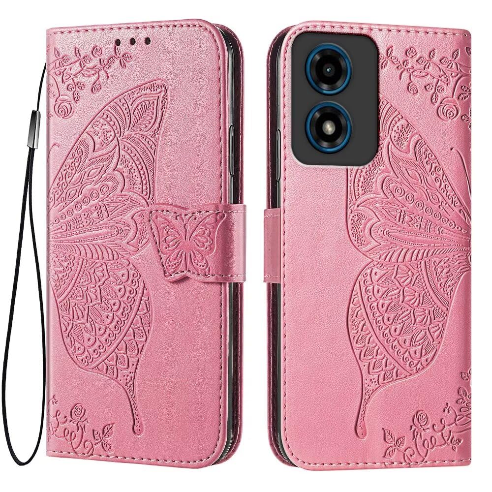 Topme Coque Pour Motorola Moto E14 / G04S / G04 / G24 / G24 Power (6.5" Inches), Étui De Téléphone Portable En Silicone TPU Souple Avec Dégradé De Couleur Transparent - Rose Mauve