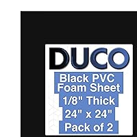 Vista 94 de Duco USA-Made Expanded PVC Sheet 1/8" Thick - 8 Pack of 6 x 12" Matte White Closed Cell Foam Board - Lightweight Rigid 3mm PVC Plastic Sheet for