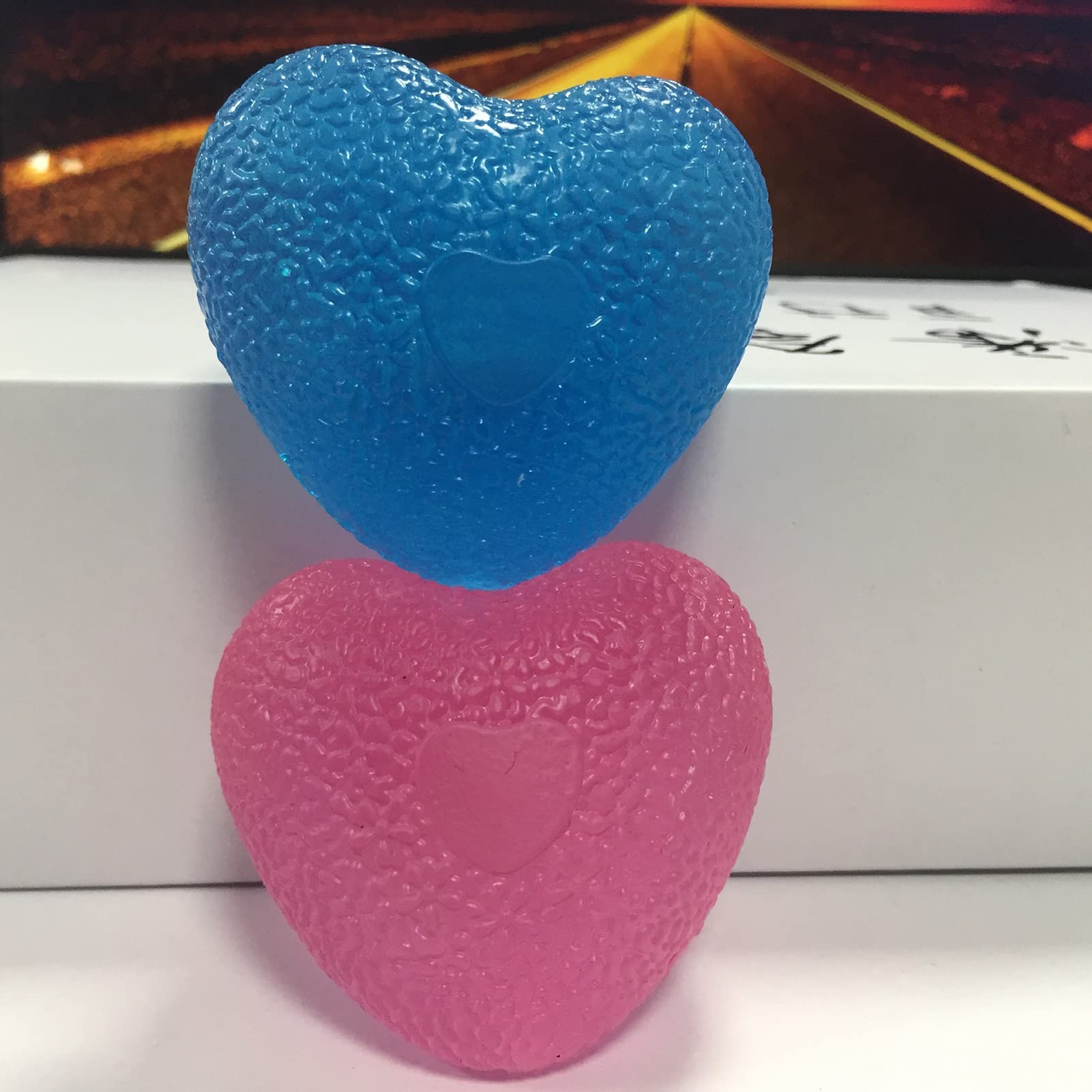Balles anti-stress pour adultes – Balles anti-stress en forme de cœur – Kit de balles d'exercice en gel pour la main, les doigts, le poignet, les muscles, la prise en main et Balles anti-stress pour adultes – Balles anti-stress en forme de cœur – Kit de balles d'exercice en gel pour la main, les doigts, le poignet, les muscles, la prise en main et