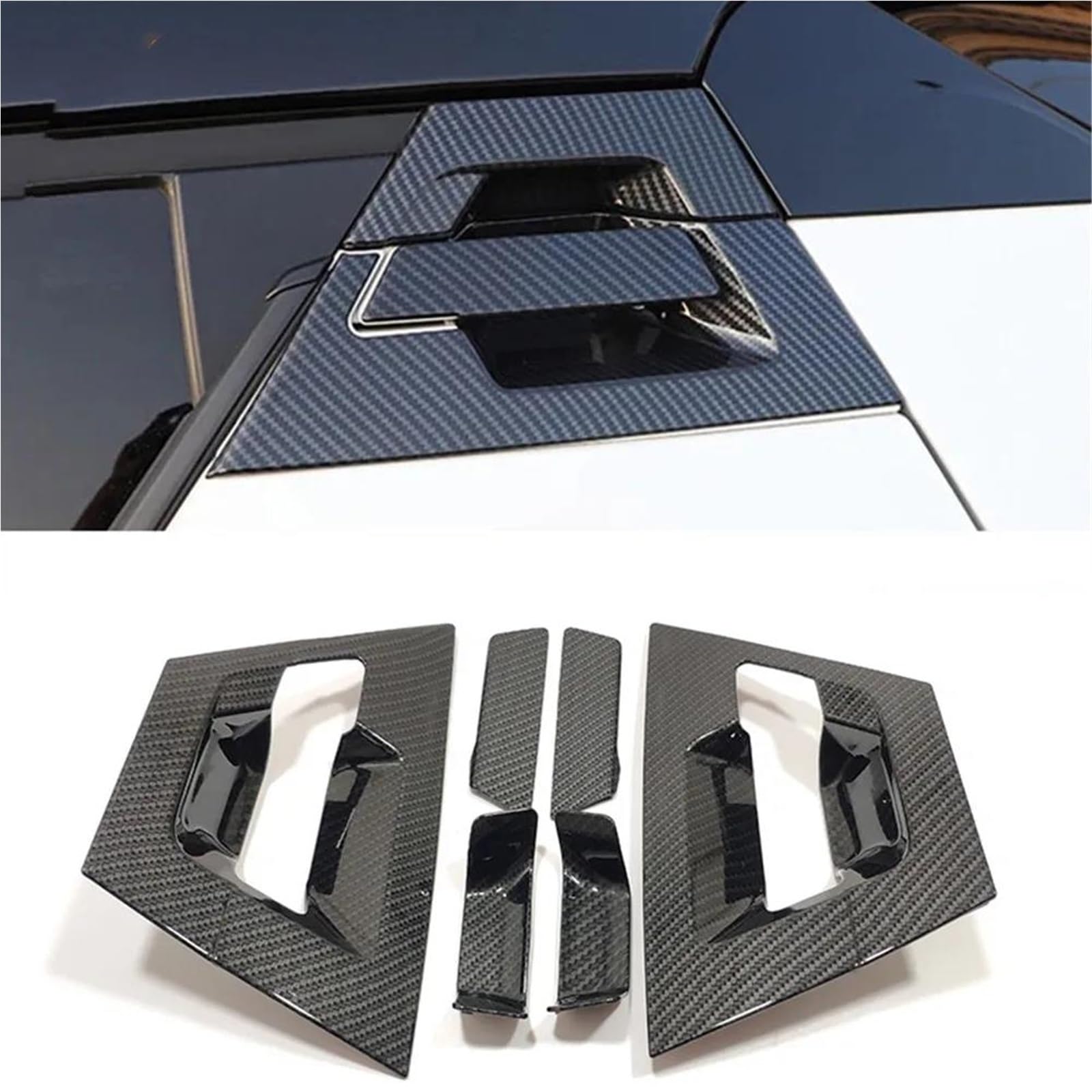 ZAPORA Car Door Doorknob Catch Door Handle Bowl Cap Decoration Cover Trim for Toyota for CHR 2017-2020(Style 2)
