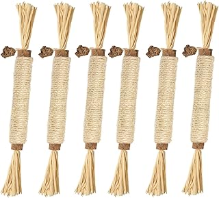 JIUDONE Silvervine Sticks Cat Toys,6 Pack Natural Cat Chew Stick Toy for Cat Dental Care Teeth Cleaning,Matatabi Cat Nip T...