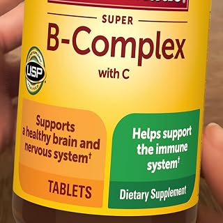Nature_Mades Super B-Complex with C (460 Count - Value Pack) - Energy Metabolism & Nervous System Support - USP Verified, Gluten-Free Tablets