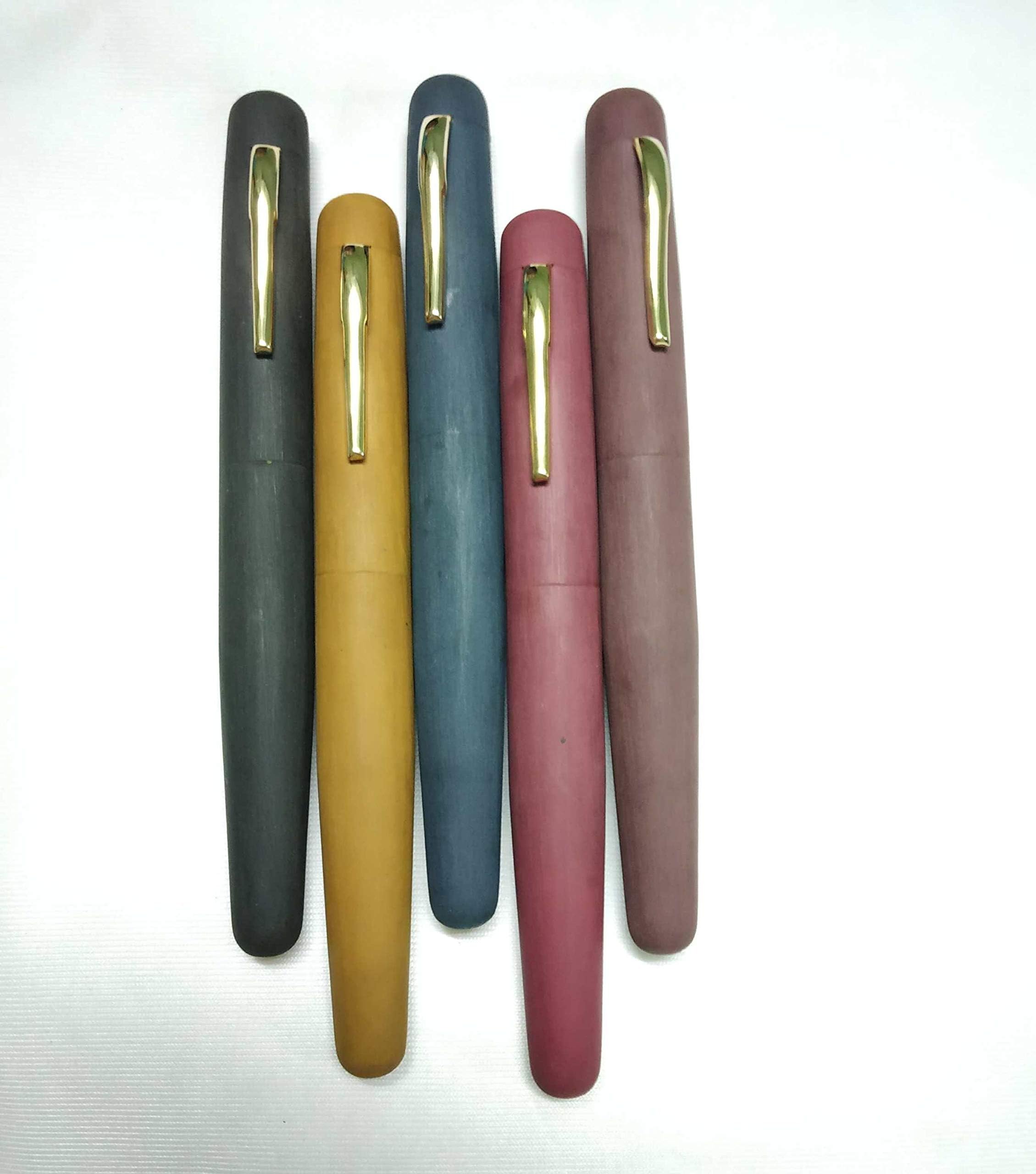 RANGA EBONITE FOUNTAIN PEN-SPL RIPPLE MODEL4C-GERMAN BOCK/JOWO SCREW NIB&CONVERTER