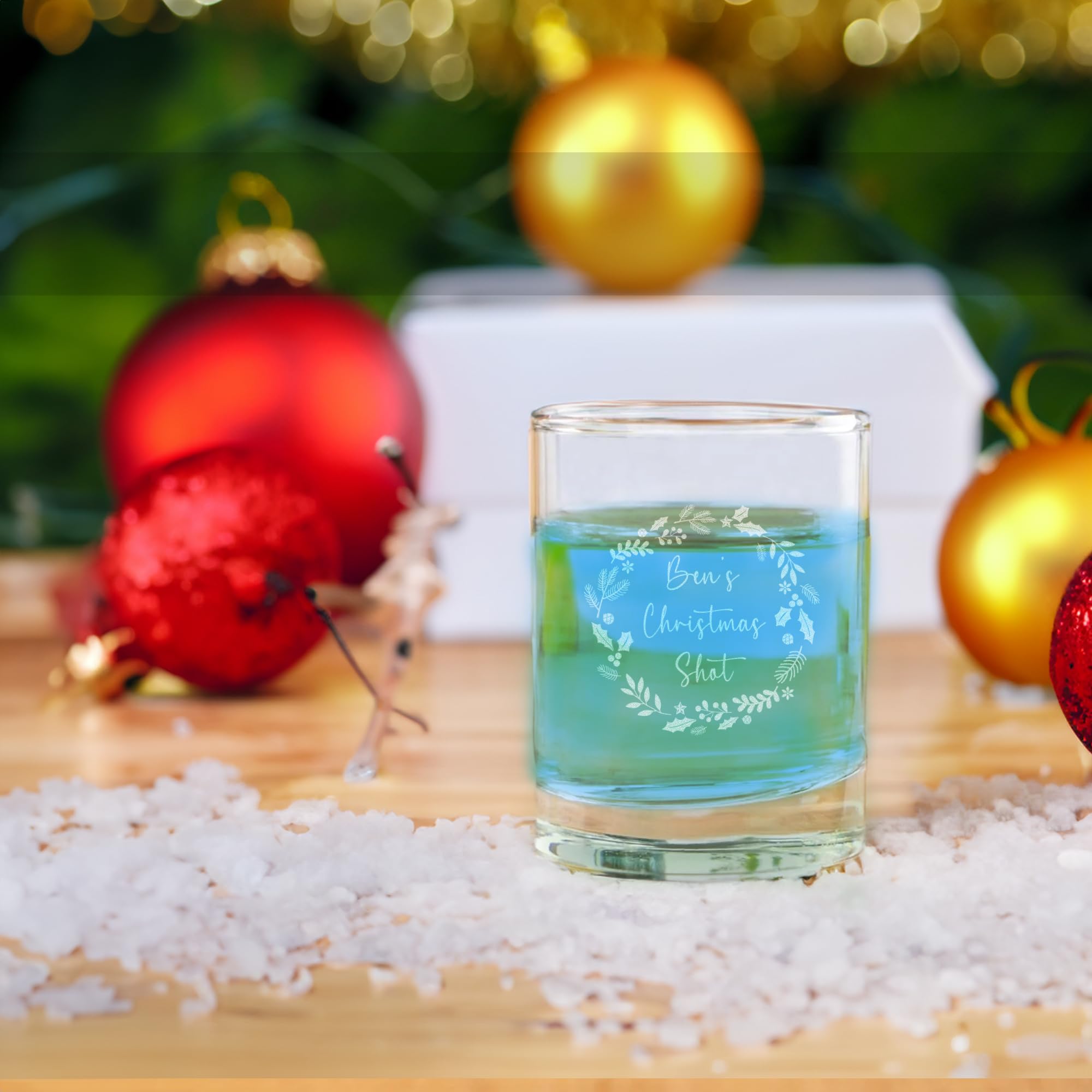 So Bespoke Engraved Christmas Shot Glass Personalised X5