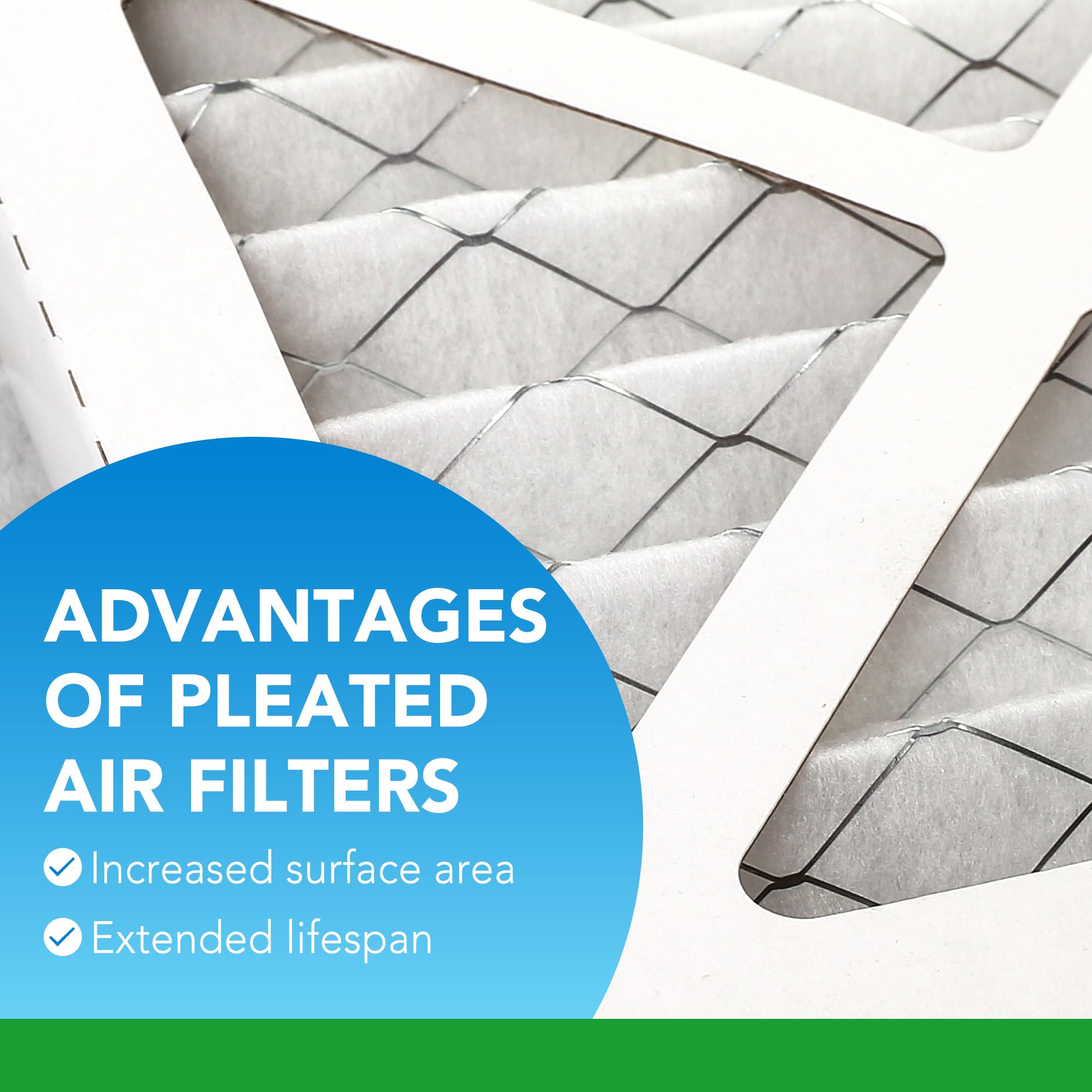 LotFancy Filtro dell'aria MERV 8 Dust Defense (6 pezzi) di filtri dell'aria per forno HVAC pieghettati, ricambio per sistemi di riscaldamento e aria condizionata, dimensioni effettive: 40 x 62,9 x 1,9