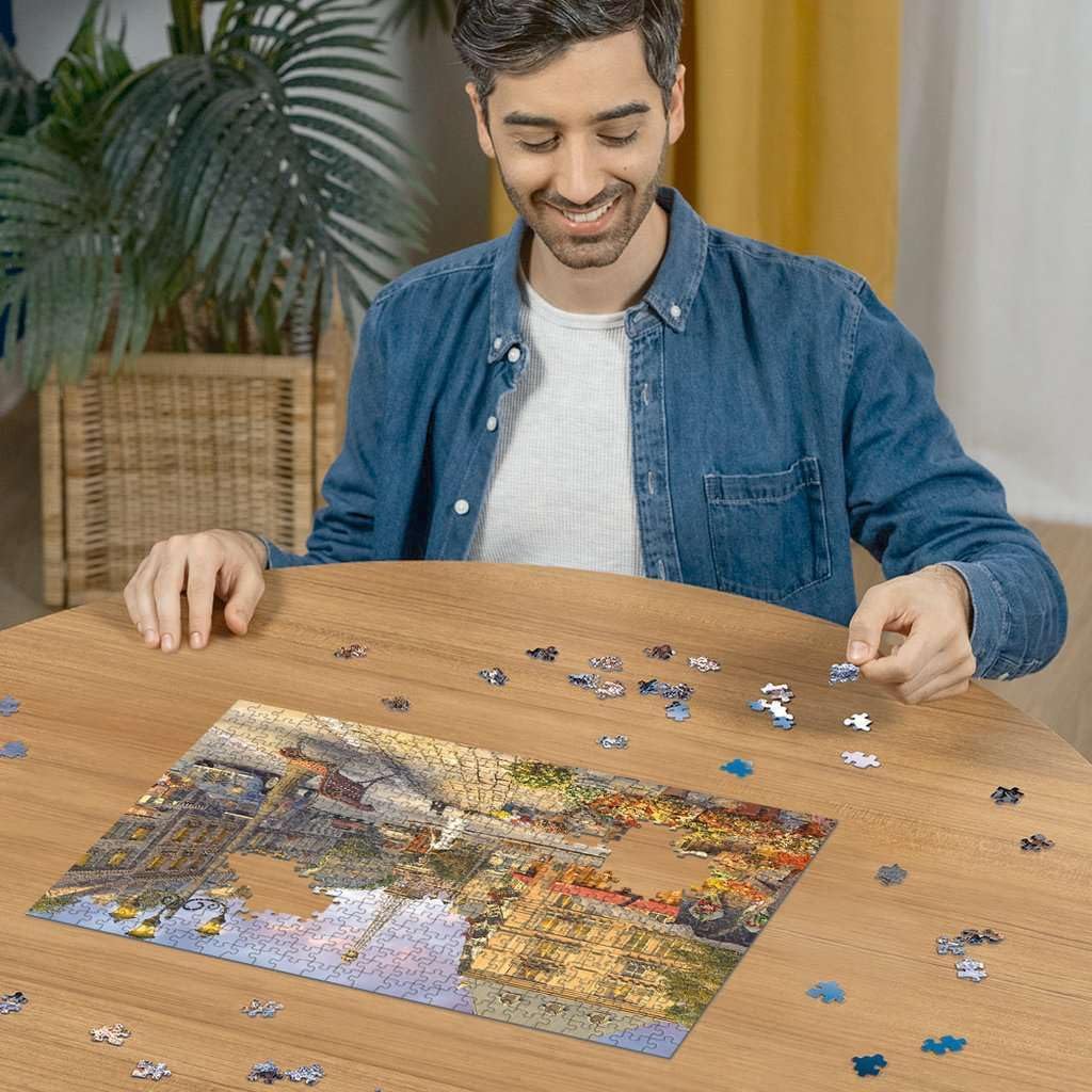 Ravensburger 500 Piece Puzzle - Walk Through Paris for Adults & Kids 10+, 49.3 x 36.2 cm, City Motif, Intermediate Skill Level
