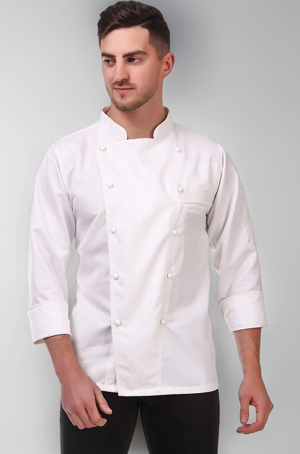 - SLEEK & STYLISH CHEF COATS TO ELEVATE YOUR CULINARY ATTIRE(MEN & WOMEN)(WHITE WITH WHITE PIPING) (XXXL)