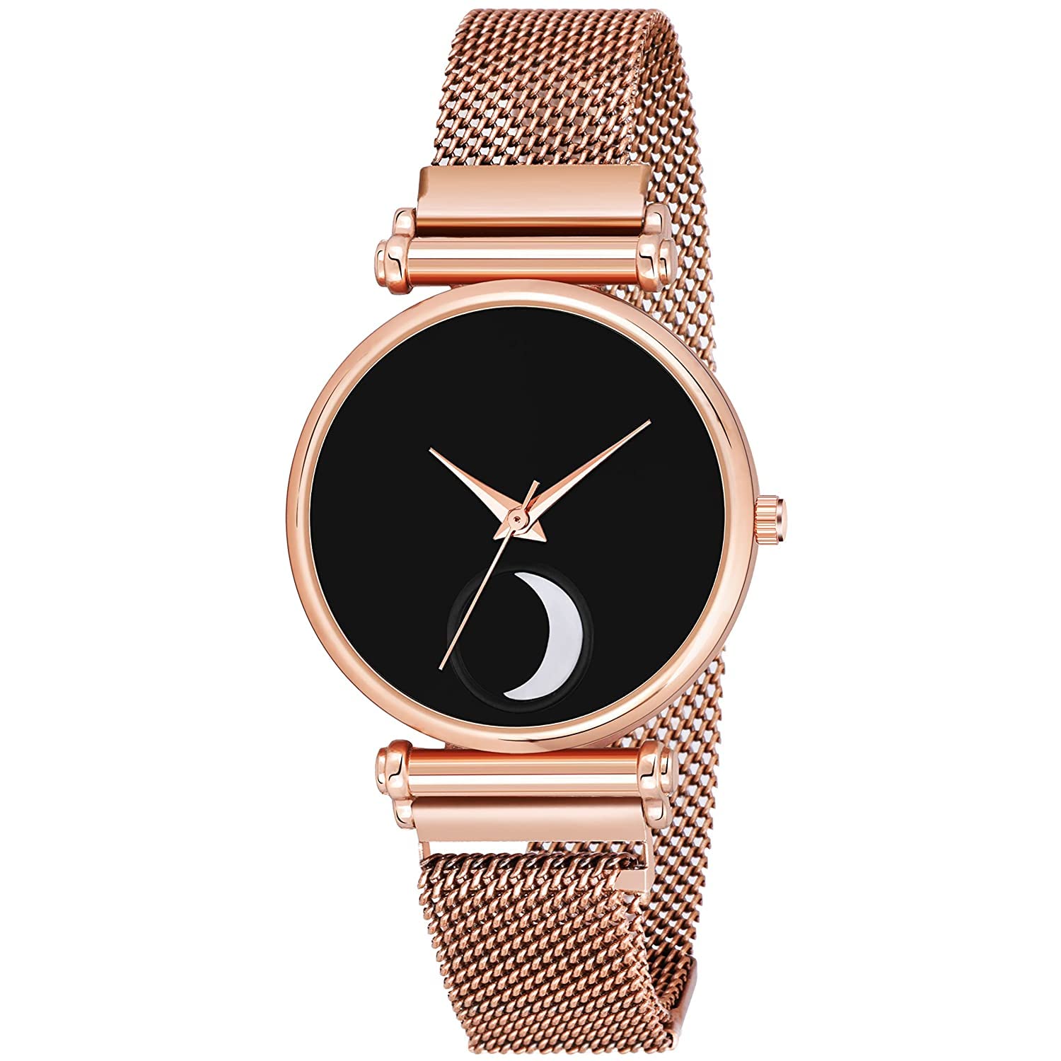 Talgo Alluring Analogue Black Dial Rosegold Magnet Strap Graceful Stylish Wrist Watch for Women, Pack of 1 - C34-RG-RLXCHAND-BLK-RGM (B0C1T6SC2F) Amazon Price History, Amazon Price Tracker