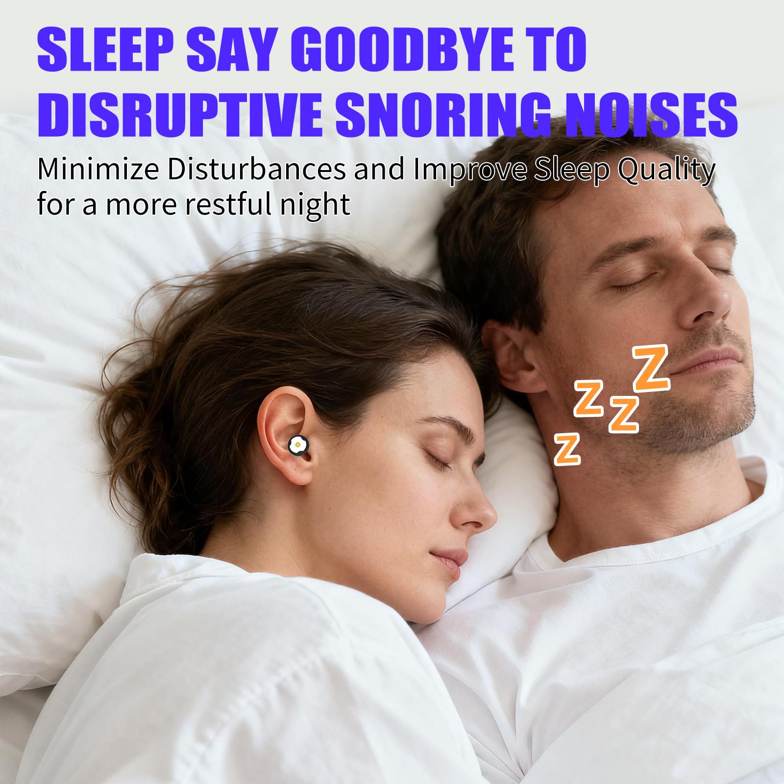 Bouchon D'oreille Pour Dormir, Bouchon D'oreille Anti Bruit，Silicone ultra-doux Réutilisable, Protection Auditive Fiable Pour Sommeil, Travail, Concentration, Voyages et Concerts (Noir)