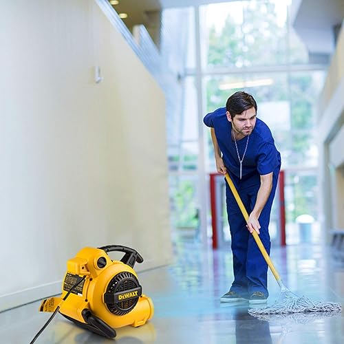 Miniatura 4 de DEWALT Movedor de Aire Portátil, 276W Ventilador de Piso de 3 Velocidades, Ventilador Soplador Utilitario, 1/5 HP 600 CFM Secador de Piso, Secador