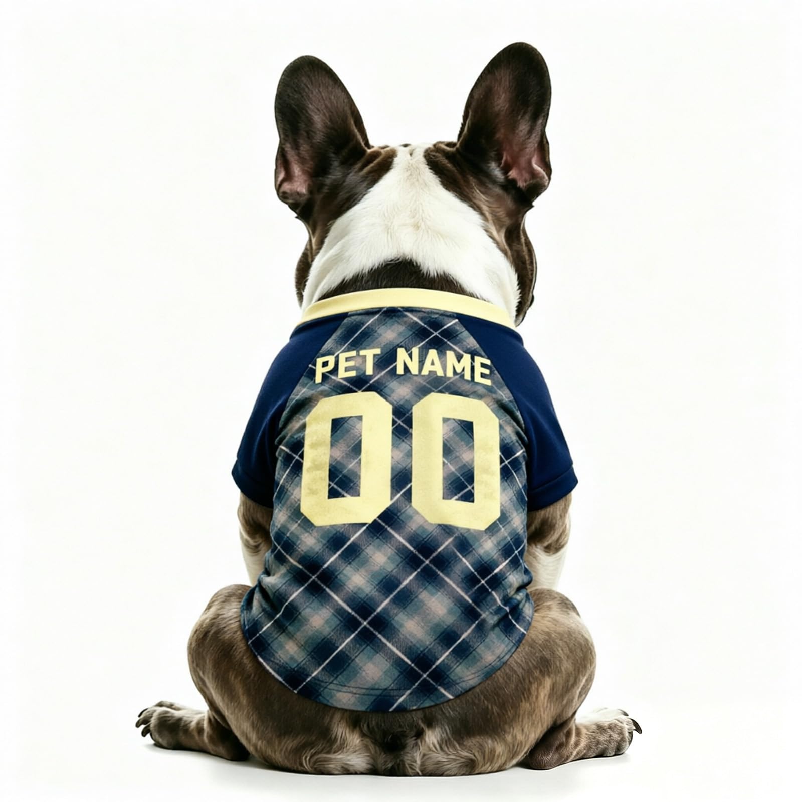Personalised Dog T Shirt with WM EM Pet Apparel – Custom Name Number, Breathable Pullover Design, XS-5XL for Small Medium Dogs, Ideal Pets Gifts