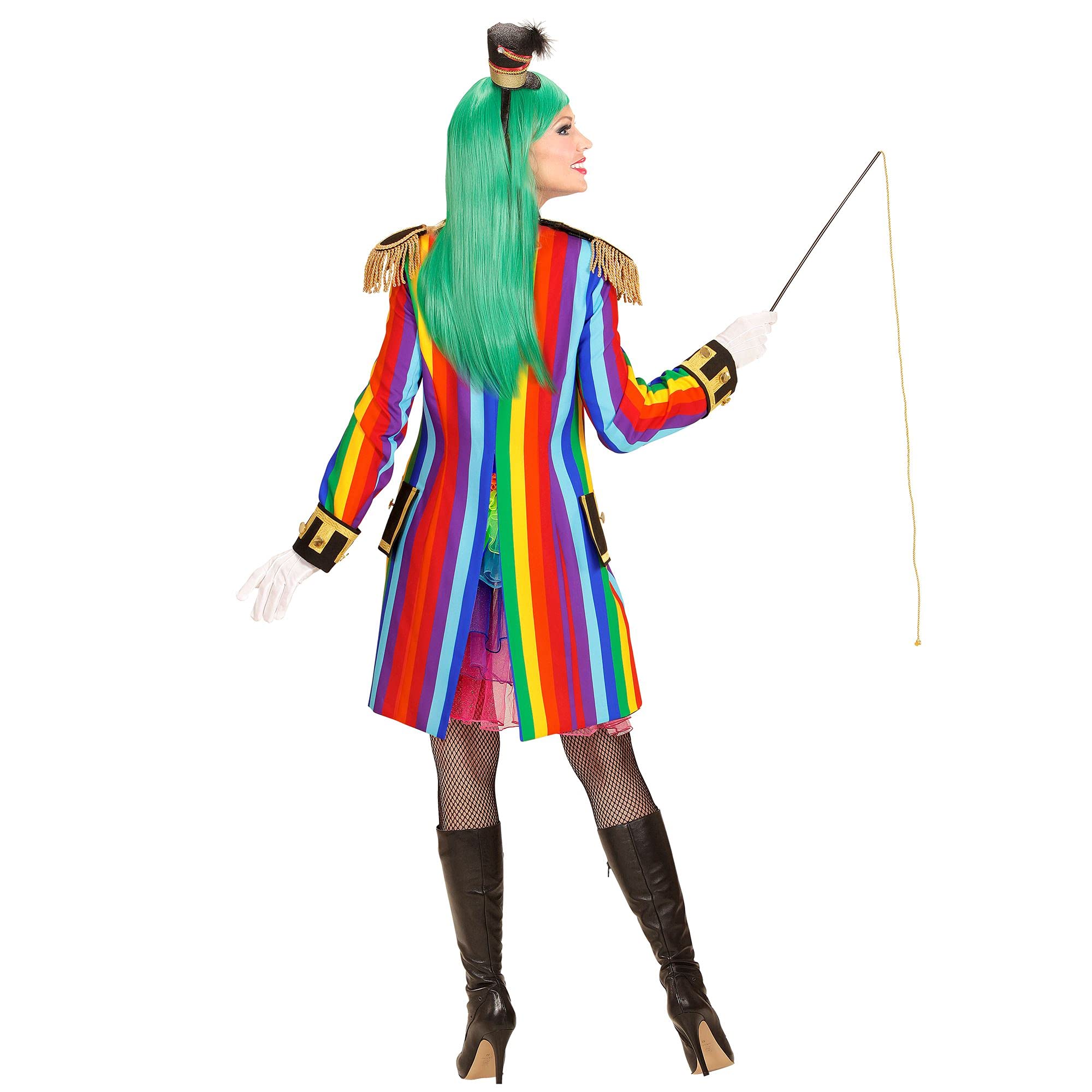 W WIDMANN MILANO Party Fashion - Kostüm Parade Frack, Regenbogen, CSD, Zirkusdirektorin, Gardeuniform, Clown, Showgirl, Faschingskostüm | Bunter Frack für CSD, Zirkusdirektorin, Clown, Showgirl, Karneval & Mottoparty