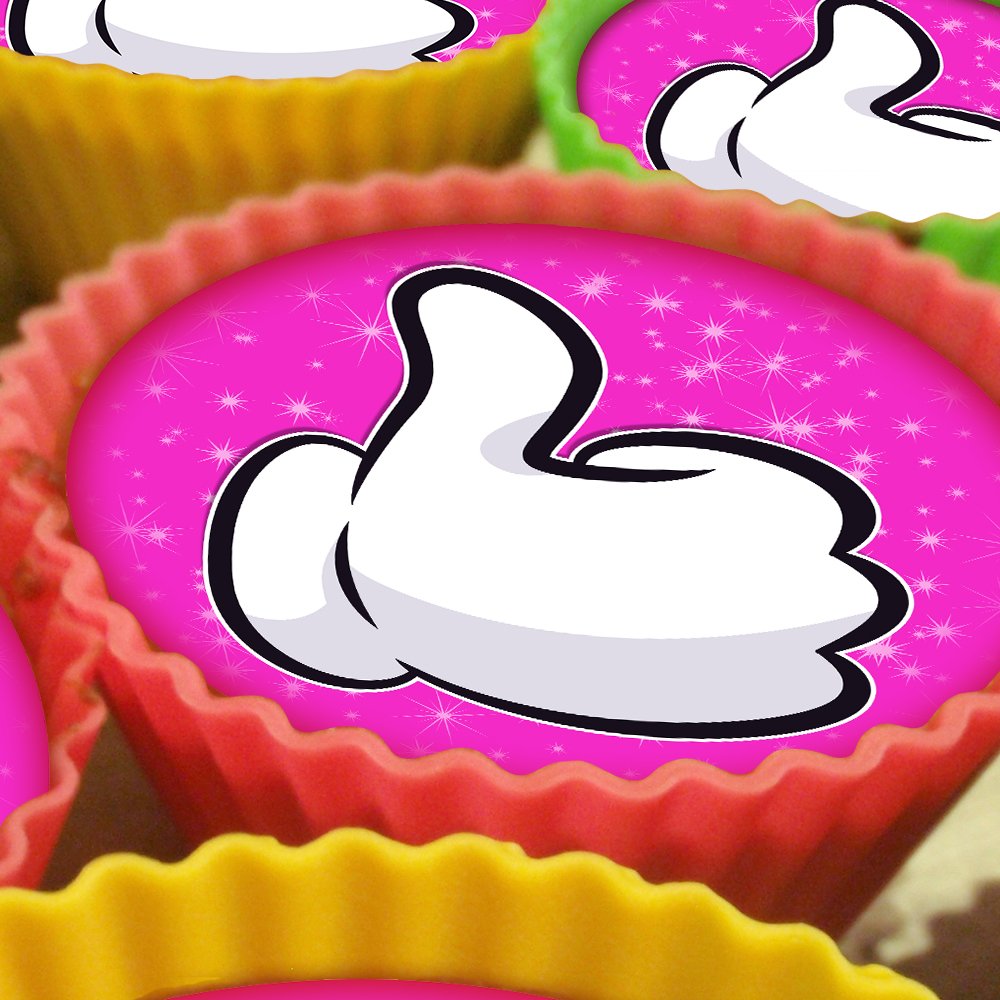 20 x Thumbs Up 5cm High Resolution Cupcake Toppers