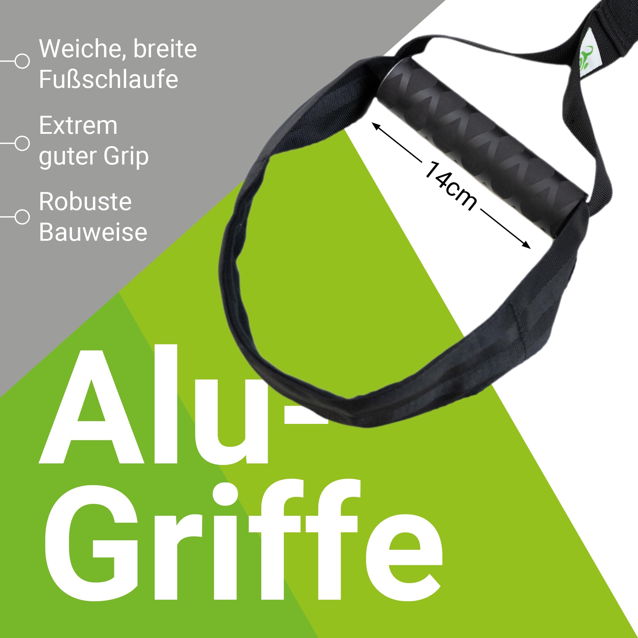 eaglefit Sling-Trainer Exclusive ALU - Schlingentrainer Set für Zuhause & Outdoor inkl. Alugriffen, Deckenhalterung, Türanker & Zubehör für Krafttraining & Muskelaufbau - Verstellbar 160-360 cm