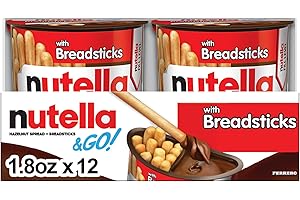 GO! Bulk 12 Pack, Hazelnut and Cocoa Spread with Breadsticks for Kids,...