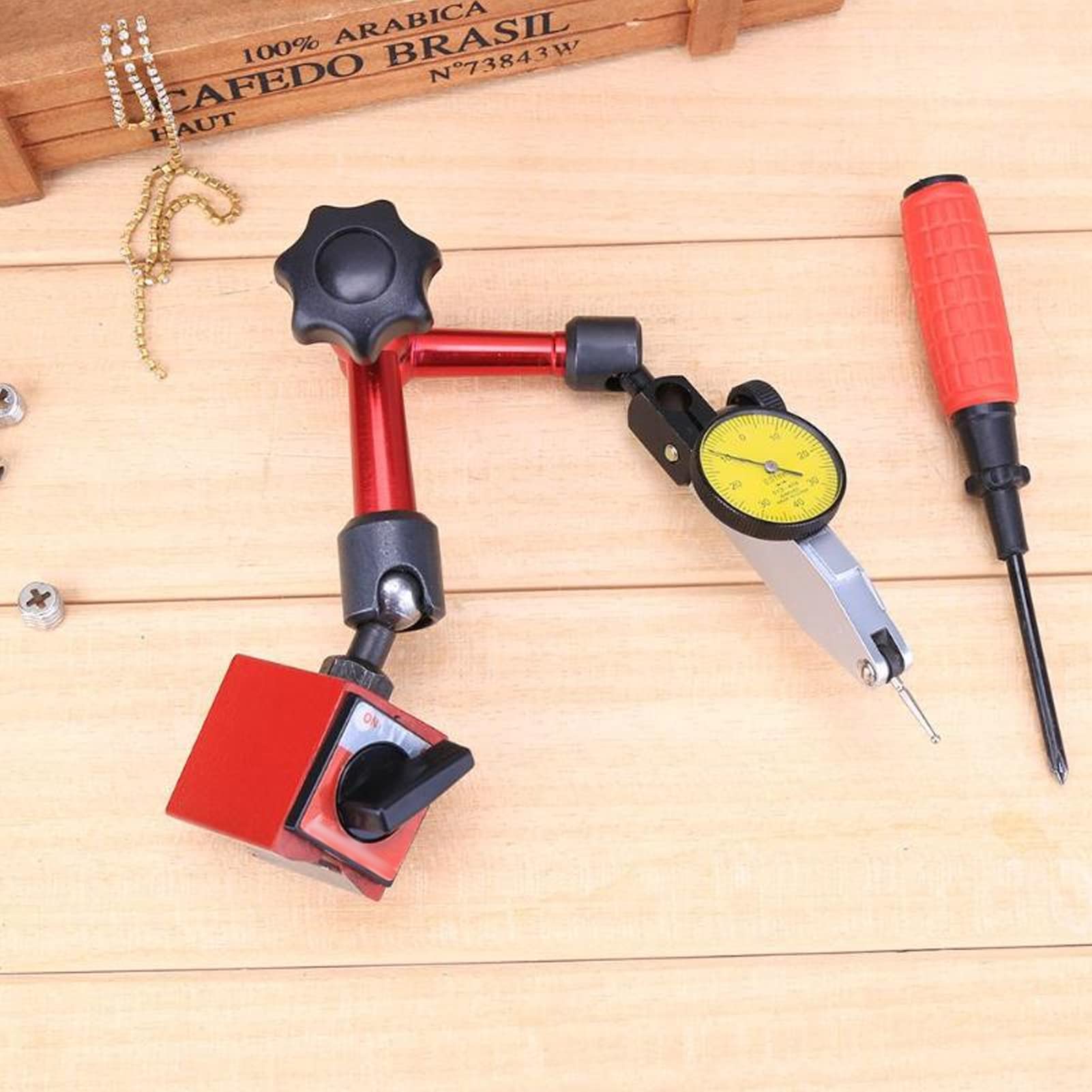 Respicefinem Directional Function 270 Degree Rotatable 10. 0×6. 0×3. Indicator 0Mm 40Mm 0Mm Range 0. 01Mm Accuracy Yellow Indicator Gauge Magnetism High Accuracy