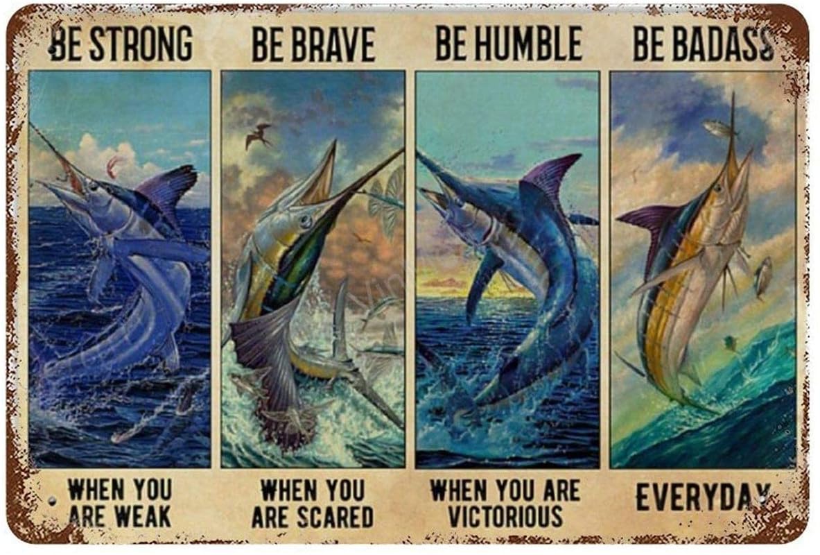 6"x8" Tin Sign Decor Metal Tin Sign Be Strong Be Brave Aluminum Sign Wall Art Decor Metal Sign Public Sign Decoration Sign