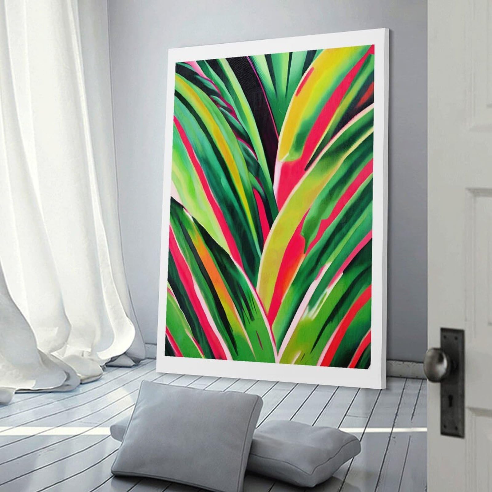 Junmoney Canvas Art Print Jungle Fever Painting, 08x12inch(20x30cm), for Gallery Wall Decor And Room Displays, Wall Decor Suited to Curated Displays