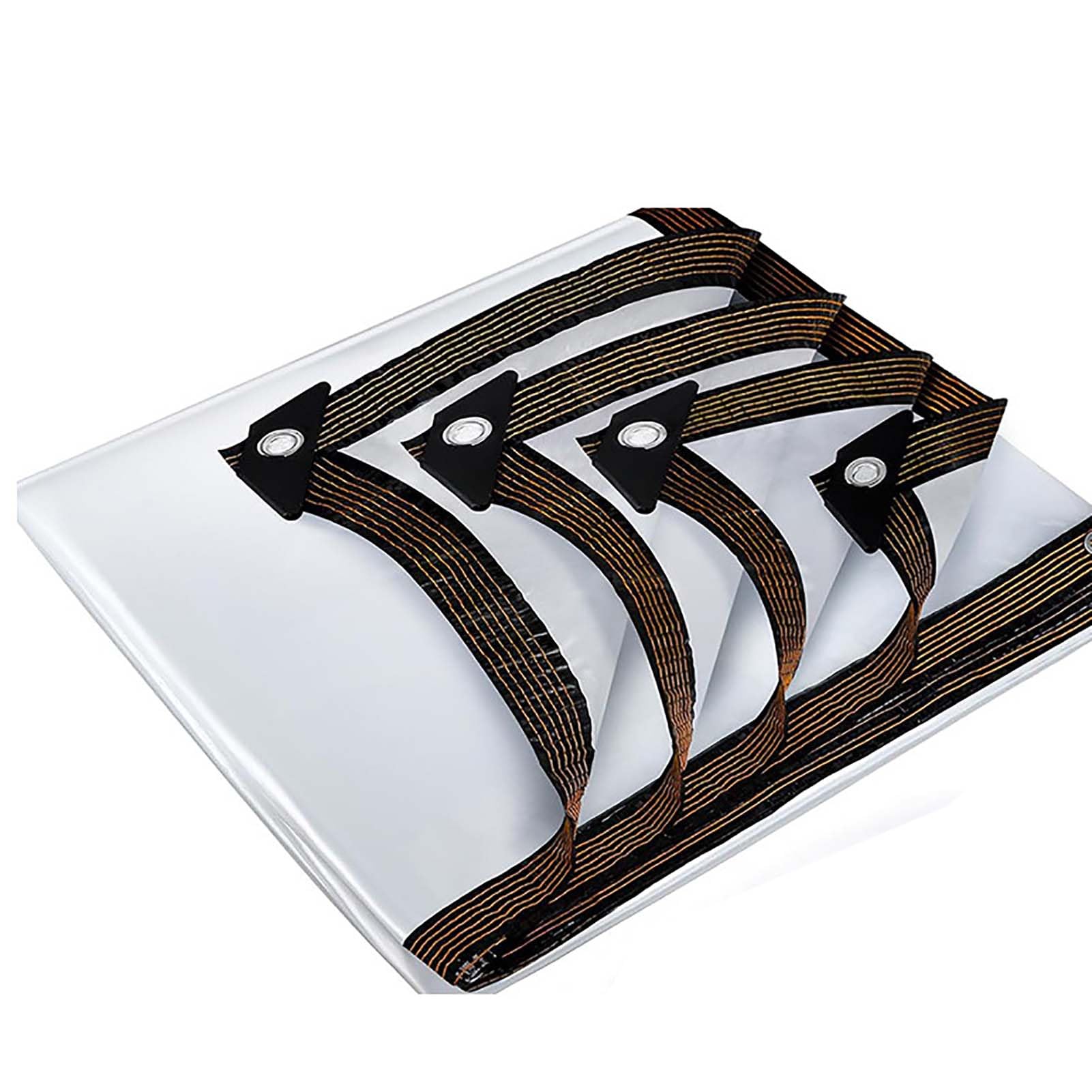 C Wasserdichte Abdeckplane, strapazierfähig, transparent, mit Ösen, ideal für den Außenbereich, schützt vor Wasser, Staub und allen Wetterelementen, perfekt für Unterschlupf und Camping.