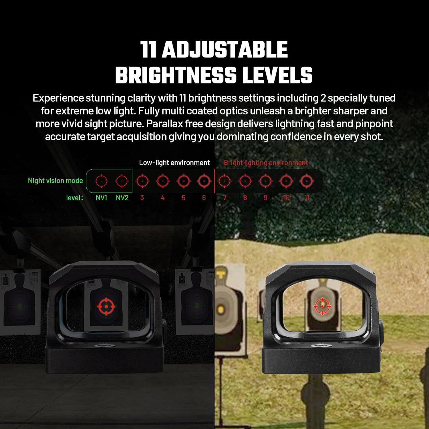 AIMWIN PE330 Enclosed Red Dot Sight with 3 MOA Dot 40 MOA Circle Aspheric Lens for RMSc Footprint Aim Awake Motion Sensor