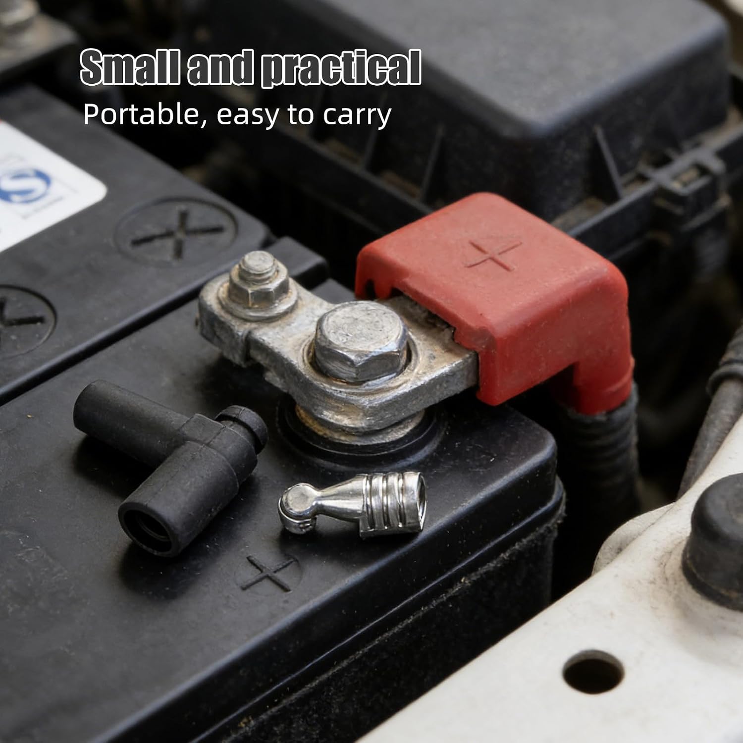 1 Set Distributor Ignition Boot and Spark Plug Terminals - Rubber Spark Plug Wire Ends - 90 Degree Ignition Coil Terminals for Automotive Maintenance