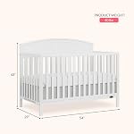 Dream On Me JPMA & Greenguard Gold Certified Storybrooke 5 in 1 Convertible Crib in White, Built of Sustainable Pinewood, 3 Mattress Height Settings, Non-Toxic Water-Based Paint Finish