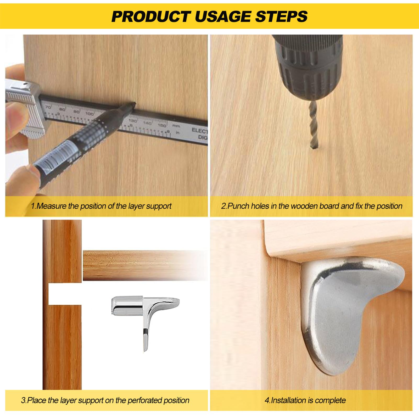 20 Pcs L-Shaped Metal Shelf Support Pegs - 5mm Pin, For Cabinets, Wardrobes, Bookshelves
