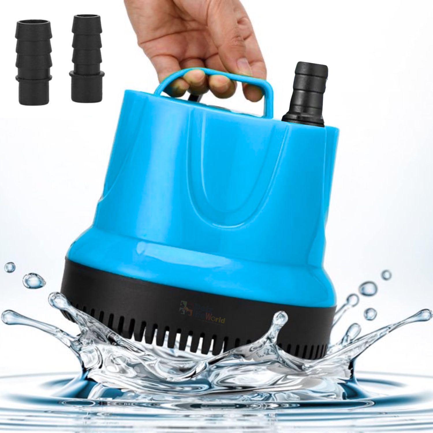 VAYINATO® (MY-20D | 20 WATTS | 1500L/Hr | Lifts Upto 2 M) Bottom Suction Low Water Level Dry Run Safe Submersible Water Pump For Aquarium, Koi Ponds, Hydroponic and Water Fountains by Petzlifeworld