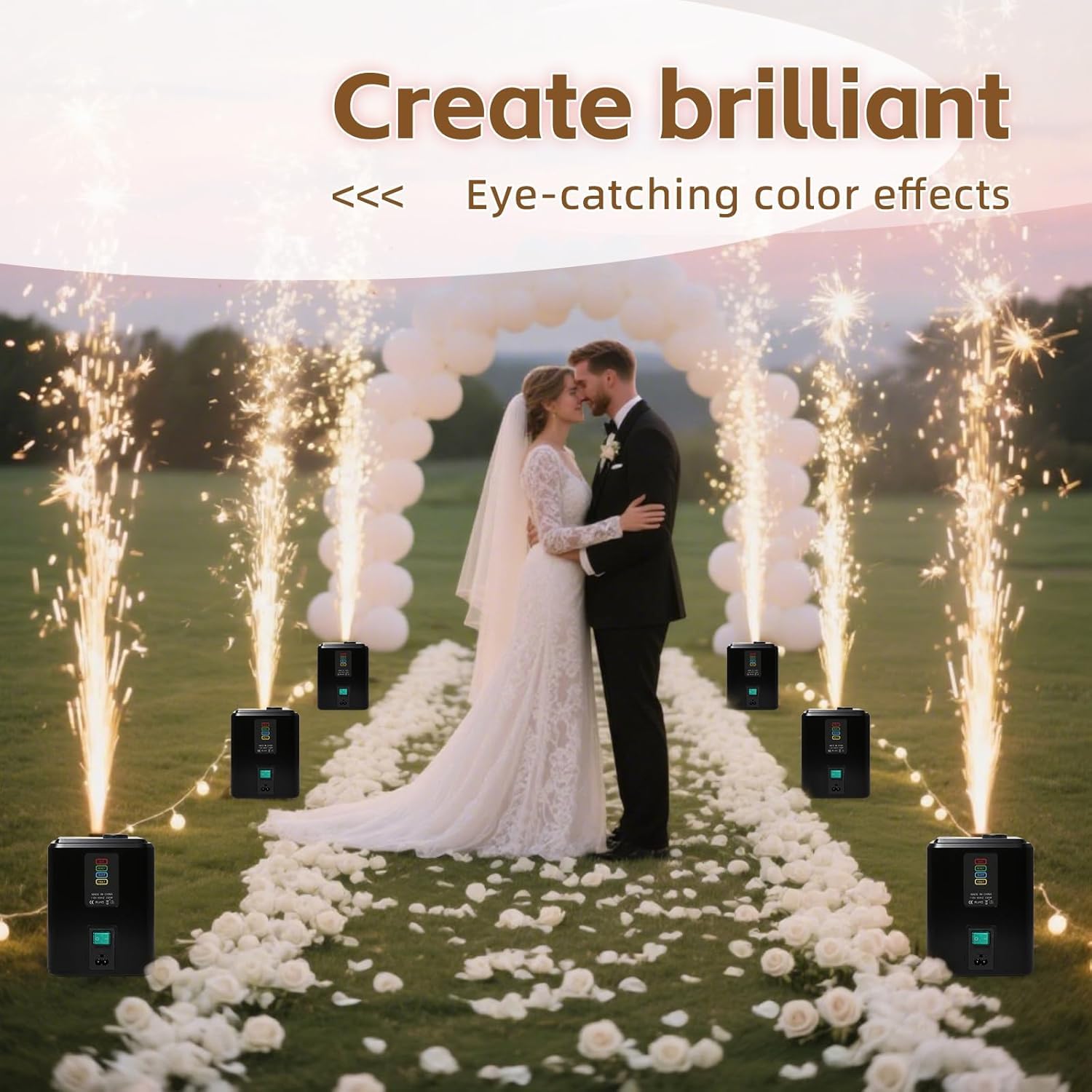 200g Bühnen-Effektpulver für den Außenbereich (kaltes Funkenpulver), spezielle Granulat-Effektmaschine mit 3-5 m Effekthöhe – ideal für Hochzeiten, DJ, Partys und Show(5 Stück)