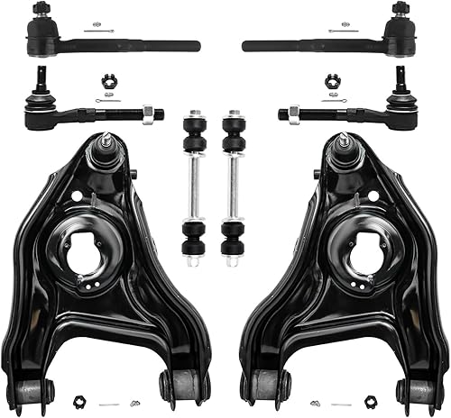 Miniatura 896 de Detroit Axle - Kit de brazos de control de extremo delantero RWD para Dodge Ram 03-06 2500 3500, 2 brazos de control superior con rótula 2 varillas
