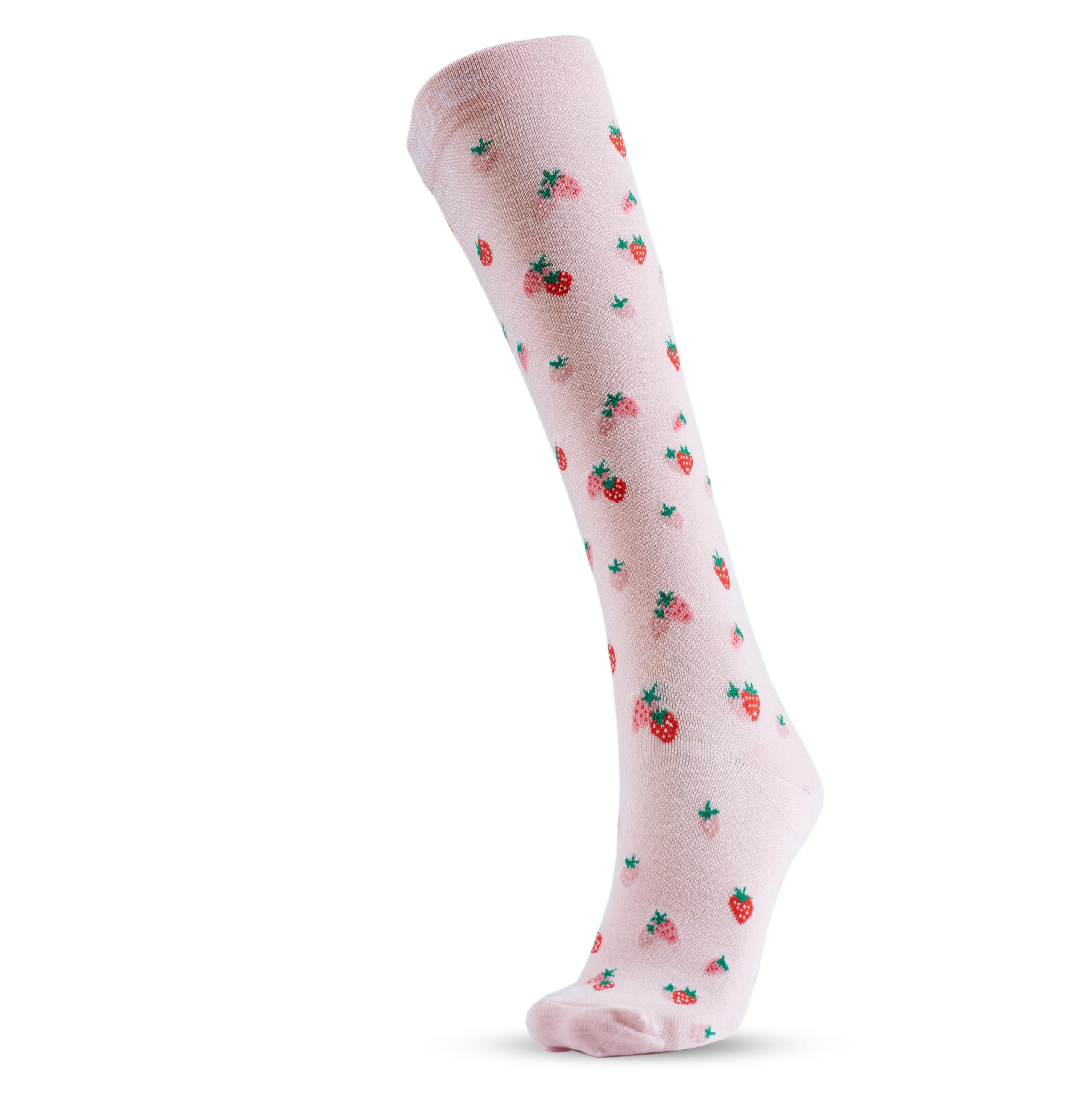 Smug Strawberries Bamboo Compression Socks 15–20 Mmhg – Graduated Knee High Support Socks For Travel, Flying, Running, Nursing, Pregnancy & Everyday Wear | (L/Xl)