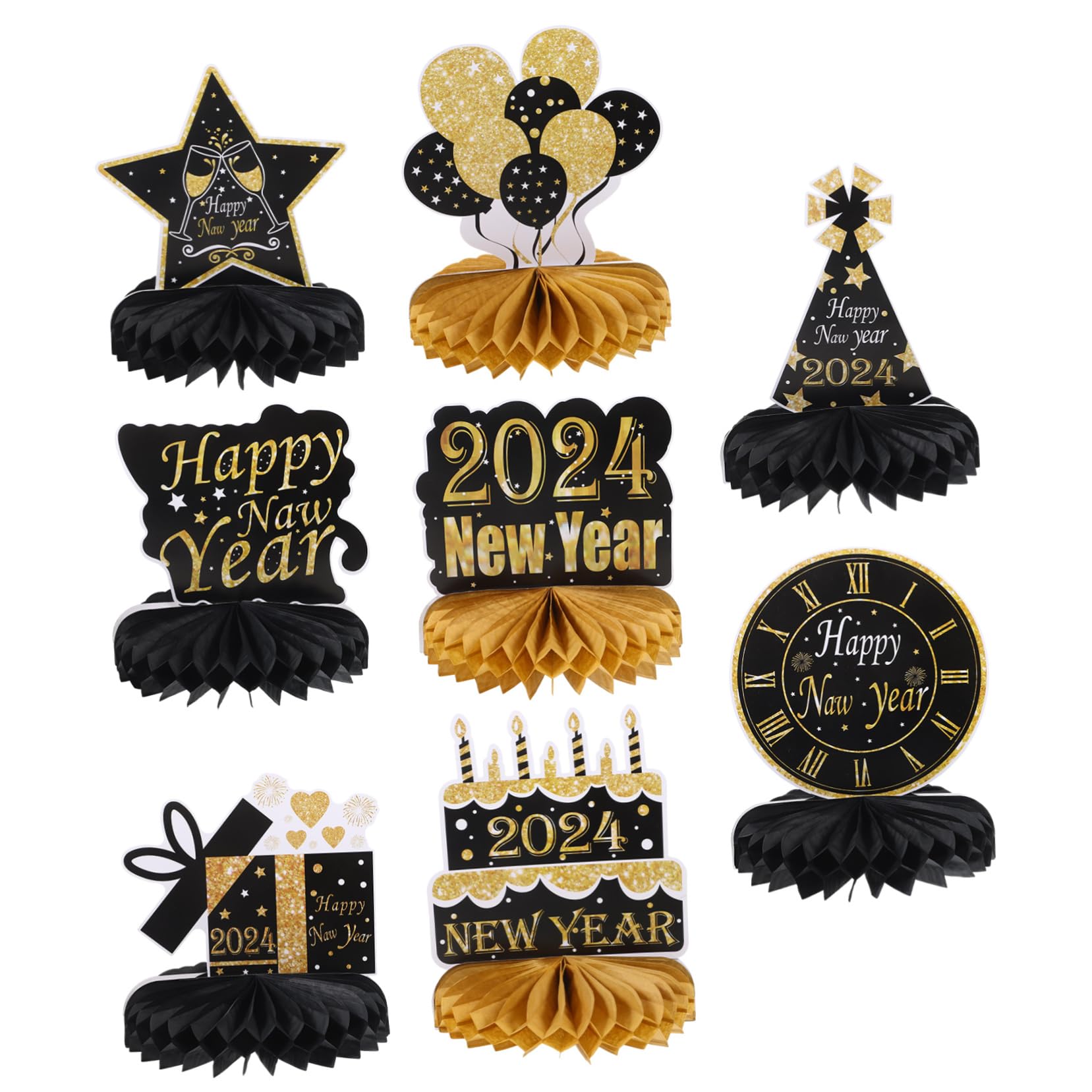 TOPBATHY 40 Pz Ornamenti a Nido d'Ape di Capodanno Ornamento a Nido d'Ape del Festival di Primavera Decorazioni per Feste a Tema di Capodanno Home Decor casa Arredamento mestiere di Carta