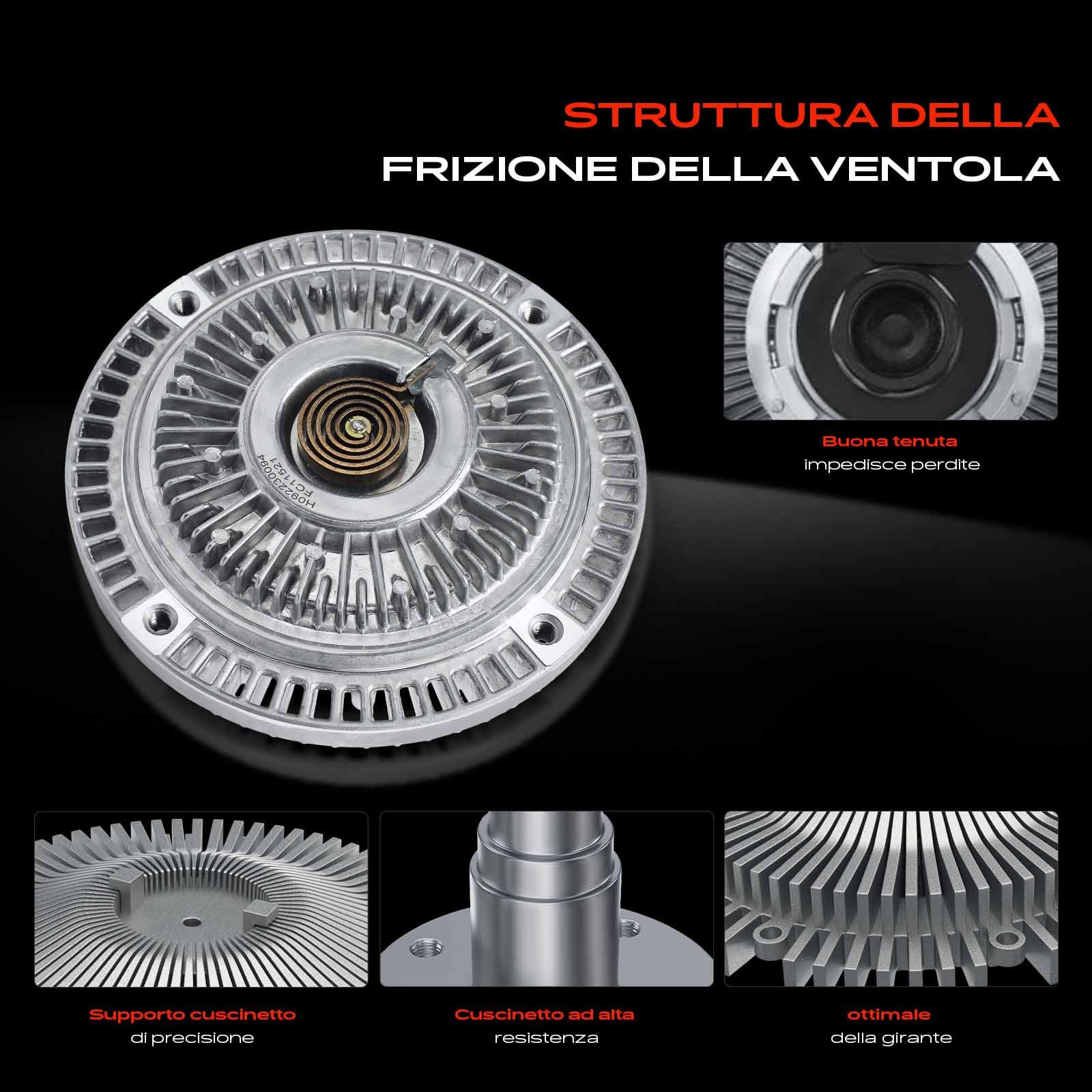 Frankberg Frizione della ventola Benzina Compatibile con Serie 5 E39 2.5L Z3 R.o.a.d.s.t.e.r E36 1.8L Serie 3 Cabriolet E30 2.0L Serie 3 Cabriolet E30 1.8L Serie 3 Compact E36 1.6L Replace#