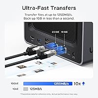 Vista 4 de UGREEN NAS DXP4800 Plus NASync de escritorio de 4 bahías, CPU Intel Pentium Gold 8505 de 5 núcleos, 8 GB DDR5 RAM, 128G SSD, 1 x 10GbE, 1 x 2.5GbE