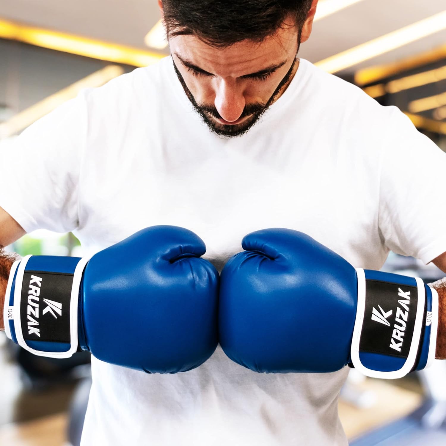 Kruzak Plain Boxing Gloves for Sparring, Kickboxing, Muay Thai, Martial Arts & MMA Fighting - Men & Women Punch Bag Mitts Training and Focus Pads Punching