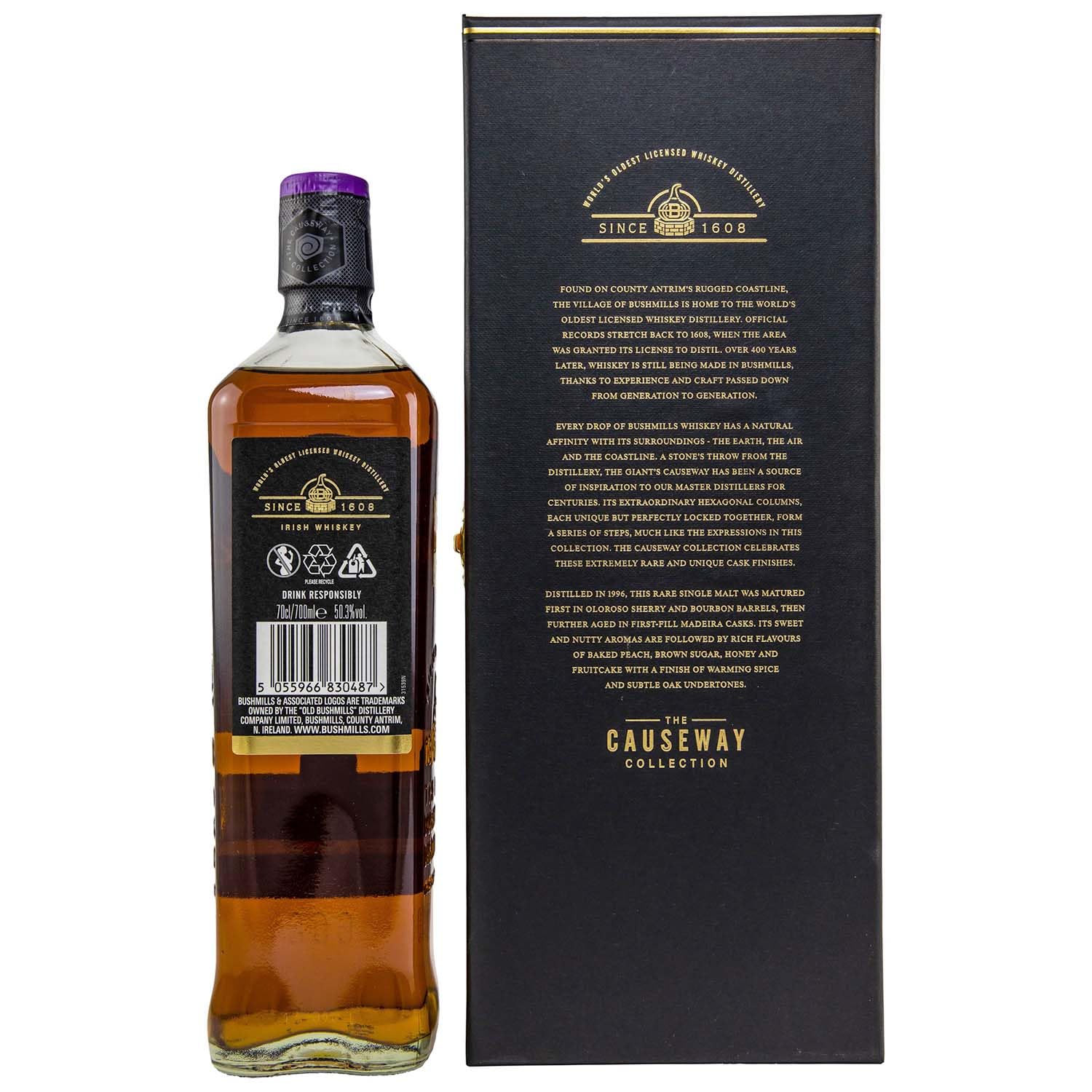 Bushmills THE CAUSEWAY COLLECTION Single Malt Madeira Casks 1996 50,3% Vol. 0,7l in Geschenkbox