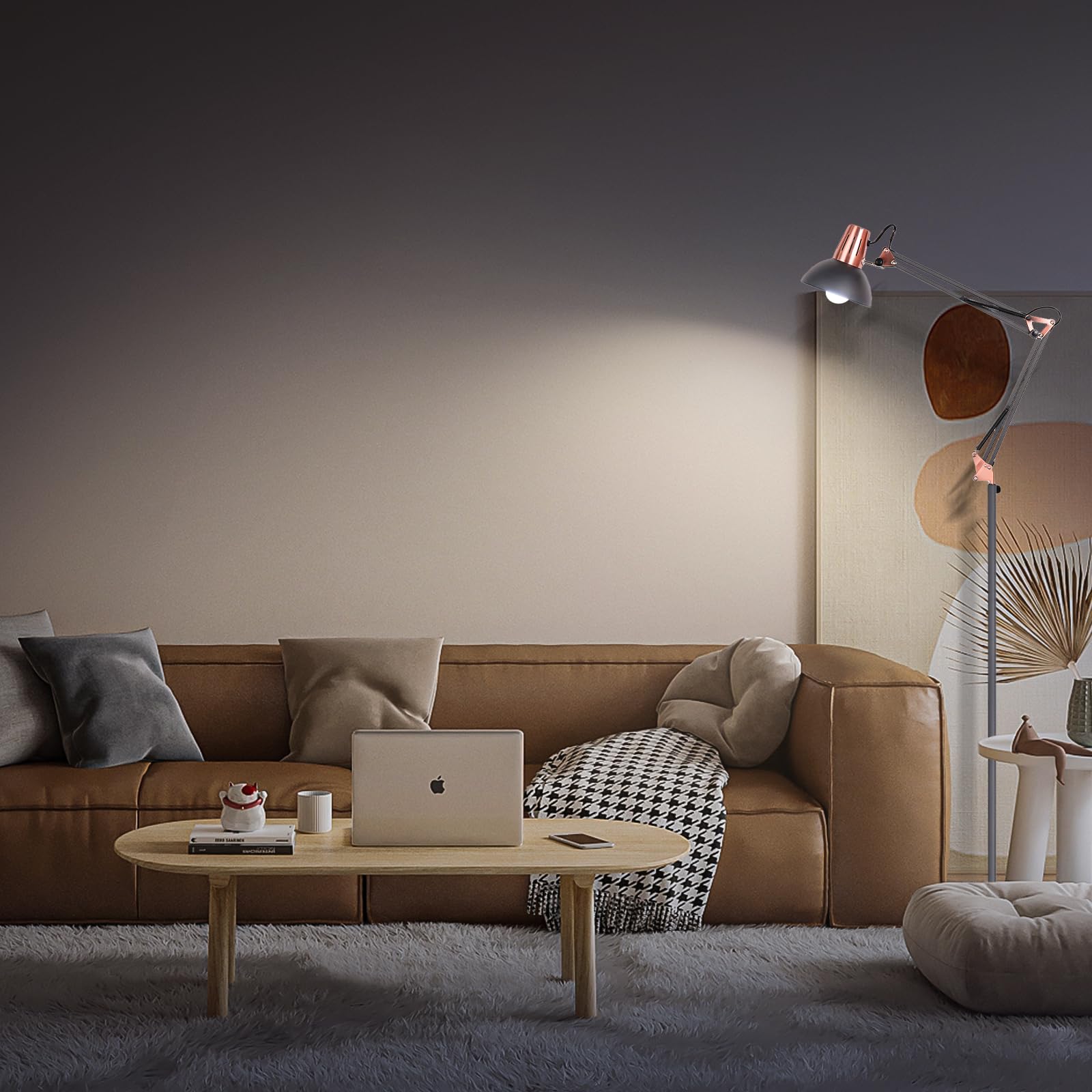 FIRVRE czarna retro metalowa lampa podłogowa z ramieniem wahadłowym regulowana mechaniczna konstrukcja przemysłowa E27 wisząca lampa do czytania architekta lampa podłogowa z przełącznikiem do salonu sypialnia gabinet