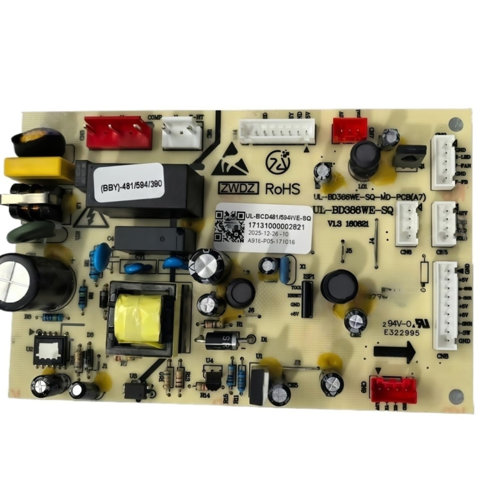 Tablero principal del refrigerador, compatible con Midea 17131000002821,