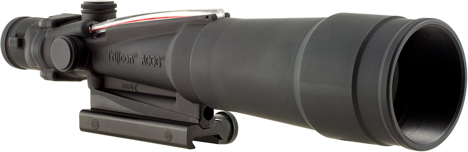 Amazon Com Trijicon Ta55a Acog 5 5 X 50 Red Chevron Bac Flattop 308 Reticle Spotting Scopes Sports Outdoors