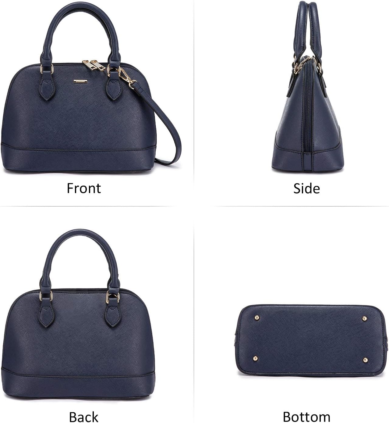 LOVEVOOK Purse for Women Small Crossbody Bags Classic Double Zip Top Handle Dome Satchel Bag - Image 6