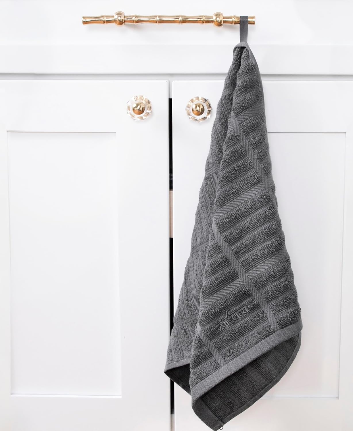 2 Pack....All-Clad Solid Kitchen Towels: Highly Absorbent, Super Soft Long Lasting - 100% Cotton, 17x30 Tea Towels for Cleaning & Drying Dishes, Pans, Glassware, or Countertops,  Pewter