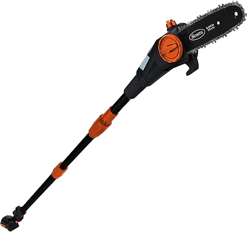 Scotts Outdoor Power Tools LPS40820S - Sierra de poste inalámbrica de 20 voltios y 8 pulgadas, color negro